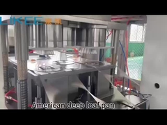 American Deep Loaf Pan Aluminum Foil Pressing Machine Operation Line Video