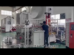 India 250 4 Cavities Container Aluminum Foil Mitsubishi PLC Making Line Operation Video 
