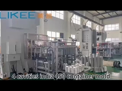 450 Aluminum Foil 4 Cavaties Food Container Making Operation Machine