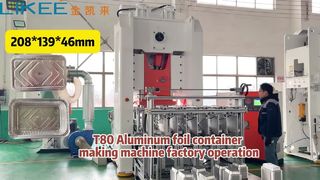 T80 Aluminum foil container making machine 8389 pan factory operation