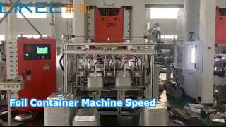 Automatic Aluminum Foil Container Making Machine LK-T80 in Action | 80 Ton Press + Auto Stacking