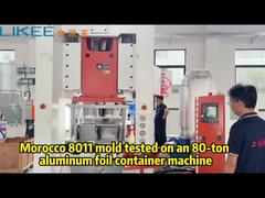 Morocco 8011 container mold on our 80-ton aluminum foil container product line