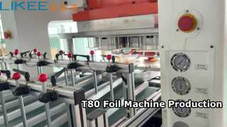 T80 Aluminum foil container making machine Miiddle East 8389 factory operation