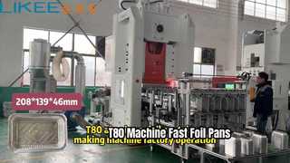 T80 Aluminum foil container making machine factory operation