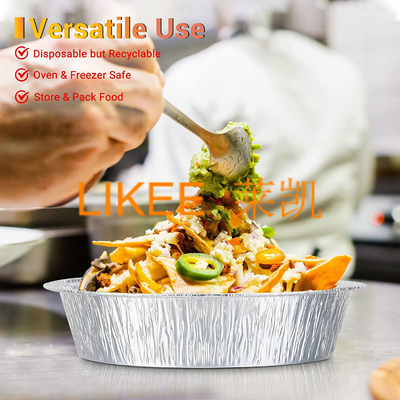 Buy Custom Disposable Round Aluminium Foil Container For Food Environmental Friendly online manufacture