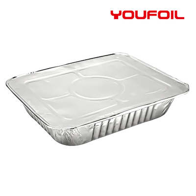 Buy Penetration Resistant Rectangular Aluminum Foil Container Half Size Pan With Lid online manufacture