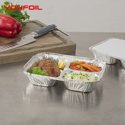 Buy Take Away Multiple Compartments Disposable Aluminum Foil Tray online manufacture