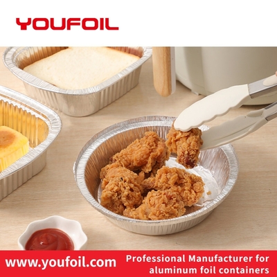 Buy Odorless Food Packaging Aluminium Foil Container 100% Recyclable Round Shape online manufacture