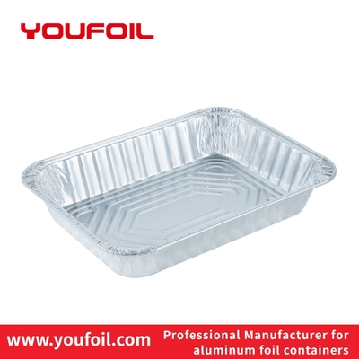 Buy Recyclable Smooth Wall Rectangular Aluminum Foil Container Metal Packaging online manufacture
