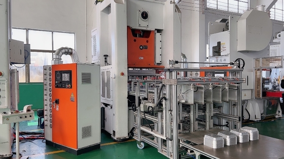 Buy Four Cavity Aluminum Foil Container Making Machine Power Consumption H-Type Easy Operation online manufacture