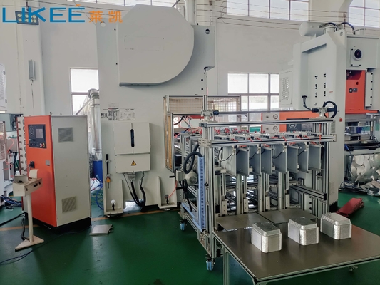 Buy Mitsubishi PLC Control 12000pcs/hr Production Capacity Aluminium Foil Food Container Making Machine online manufacture