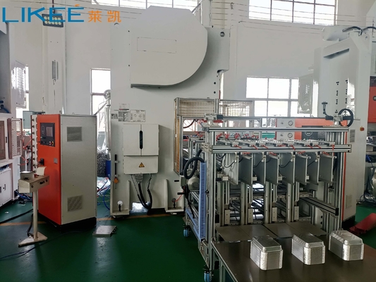 Buy Efficiency 3 Cavities Aluminium Foil Food Container Maker SIEMENS Motor 19.8KW Power Consumption online manufacture
