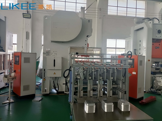Buy 3 Ways 63Ton Mitsubishi Brand PLC Aluminium Foil Food Container Making Machine online manufacture