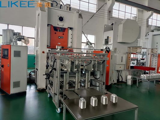 Buy Mitsubishi PLC Aluminium Foil Container Production Line LK-T130 online manufacture