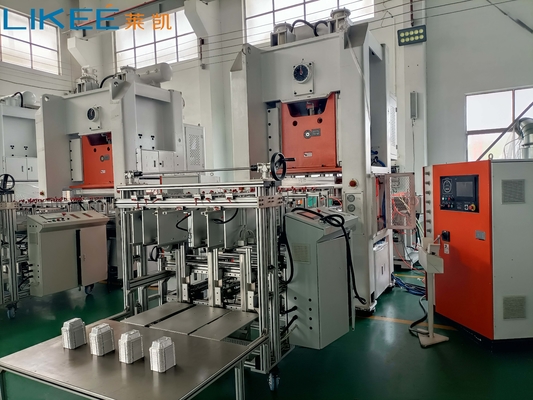 Buy Mistubishi PLC 80Ton Automatic Aluminum Foil Container Machine for Fast Food Packaging online manufacture