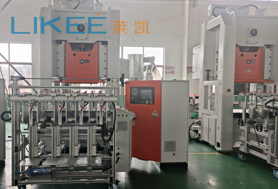 Buy 4-5 Cavities Aluminium Foil Containers Making Machine Mitsubishi PLC Siemens Main Motor online manufacture
