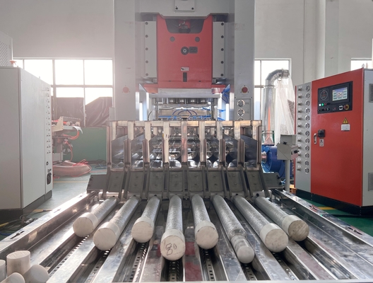Buy 3-6 Cavities Aluminium Foil Container Cake Tart Collection Production Line With Adjustable Speed online manufacture