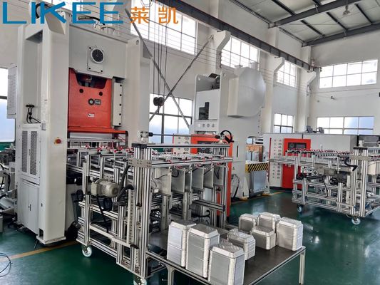 Buy LK-T80 Aluminum Foil Container Making Machine with Quick Mold Change System, 80ton Press Capacity, and Mitsubishi PLC Control online manufacture