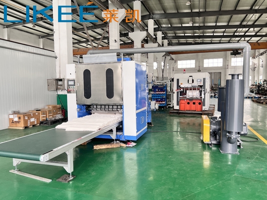 Buy LKWP980 Pop Up Wax Paper Folding Machine V Fold Cross Folding Continuous Extraction Type online manufacture