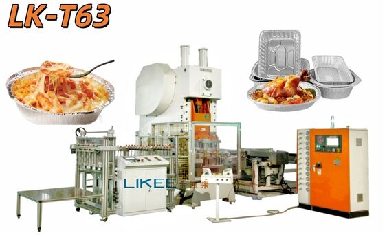 buy LK-T63 Picnic Aluminum Foil Container Rectangular For Feezer Oven Microwave Making Machine online manufacture