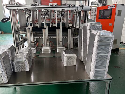 Buy LK-T80 Round Shape 8011 Aluminum Foil Food Container Silver Color Making Machine online manufacture