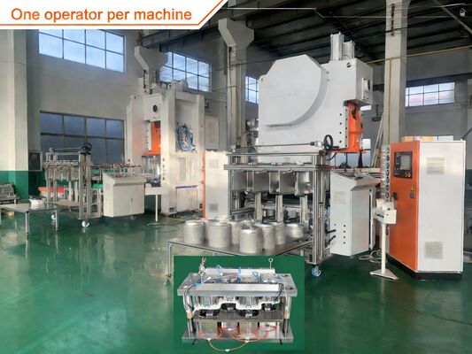 Buy LK-T63 C-Frame Fully Automatic Aluminum Foil Container Machine with 3-Cavity Mold for Small and Medium Size Containers online manufacture