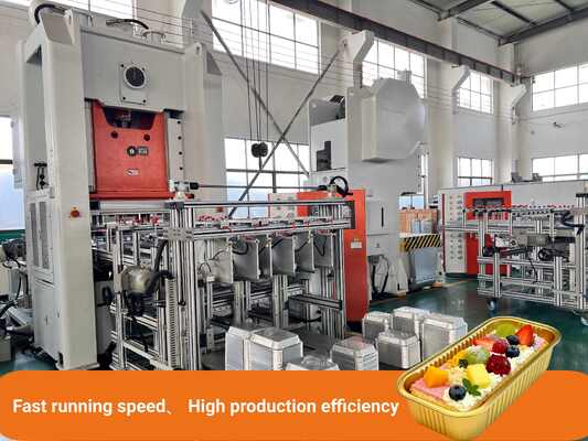Buy LK-T80 Aluminum Foil Container Machine with High Hardness Mold Material 80ton Press Capacity and 10-Year Service Life online manufacture