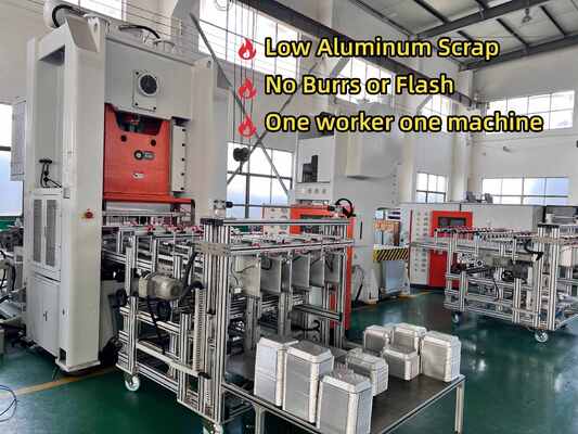 Buy LK-T80 Aluminum Foil Making Machine with 80ton Press Capacity, Mitsubishi PLC Control, and 12000pcs/hour Output online manufacture