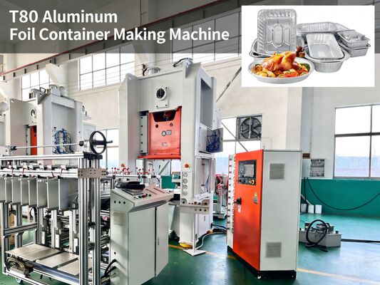 Buy LK-T80 Aluminum Foil Container Machine with 80ton Press Capacity, 10-Year Service Life, and Mitsubishi PLC Control online manufacture