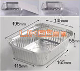 Wrinkle wall 750ml Aluminium Foil Food Container No Color Fade