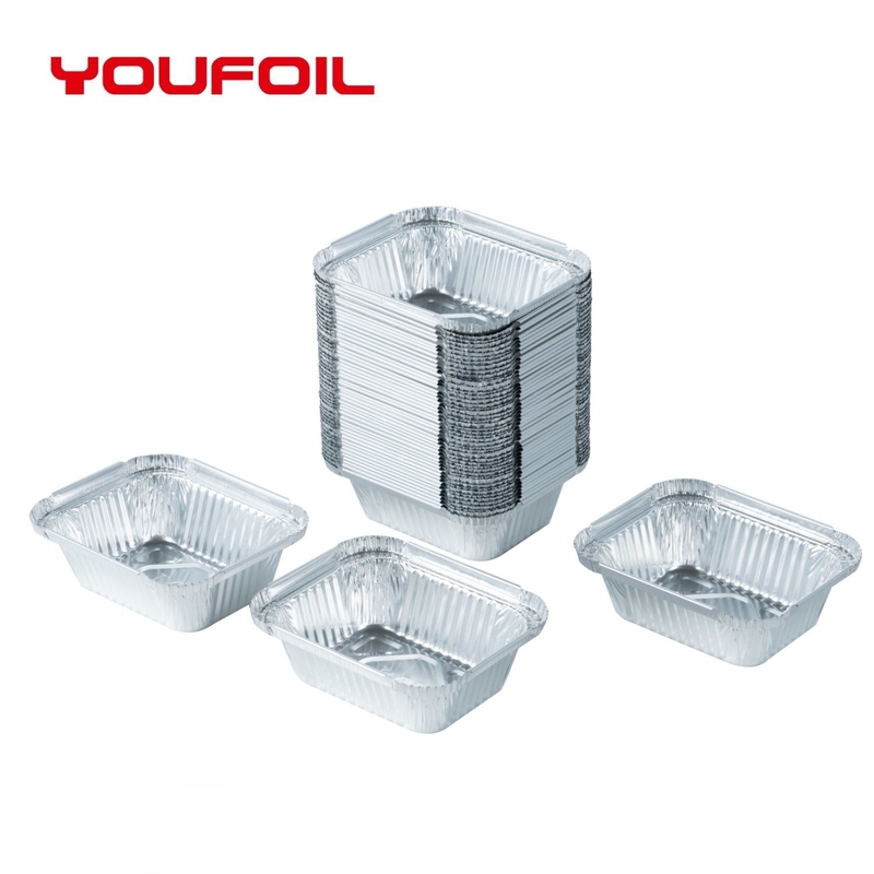 Disposable Food Grade Aluminium Foil Food Containers Baking Tray With Lid