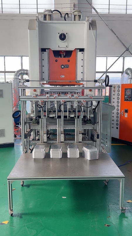 Four Cavity Aluminum Foil Container Making Machine Power Consumption H-Type Easy Operation