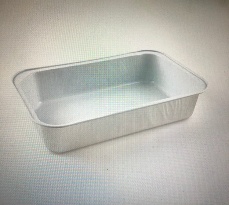 OEM Logo Rectangular Aluminium Foil Food Container For Take Away Fast Food Package