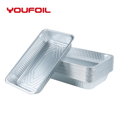 Environmental Protection Disposable Rectangular Aluminum Foil Container Full Size Pan