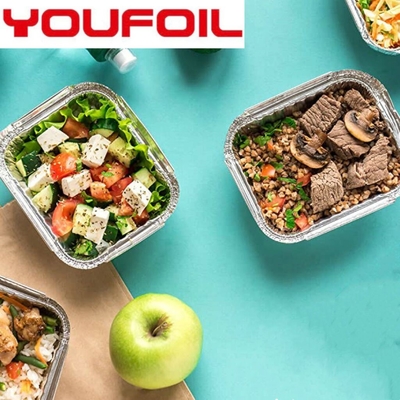 Restaurant Disposable Aluminium Foil Food Container Nontoxic High Strength