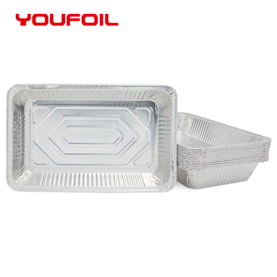 Barbecue  Disposable Aluminum Foil Pan Full Size Pan Clean Surface Nontoxic