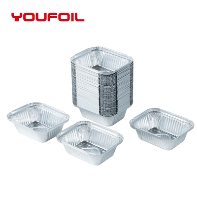 Food Grade Disposable Aluminum Foil Tray 1 LB Foil Pan for Picnic Food Storage