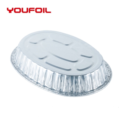 3003 Disposable Aluminum Foil Tray Oval Roast Customized Logo