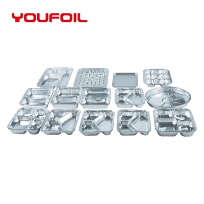 Takeout  Multiple Cavities Disposable Aluminum Foil Pan Insulation Preservation