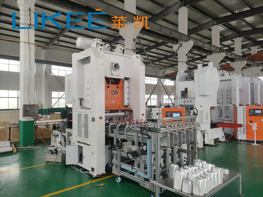 CE Certification 80 TON Gemany SIMENSE Motor Aluminium Foil Container Production Line T80