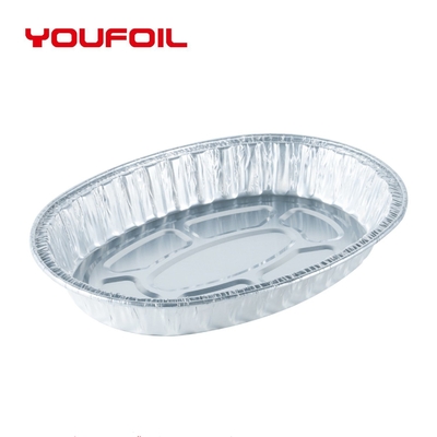 Disposable Oval Aluminum Foil Tray Food Storage Nontoxic Aluminium Foil Tray