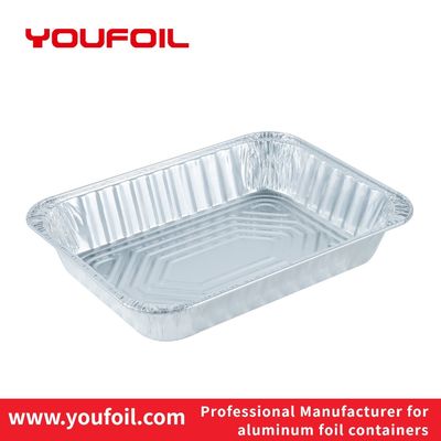 Aluminum Foil Container Making Machine Recyclable Smooth Wall Rectangular Metal Packaging