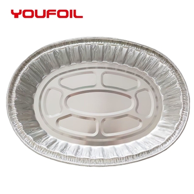 Nontoxic Oval Aluminum Tray Disposable Aluminum Foil Food Tray Food Storage
