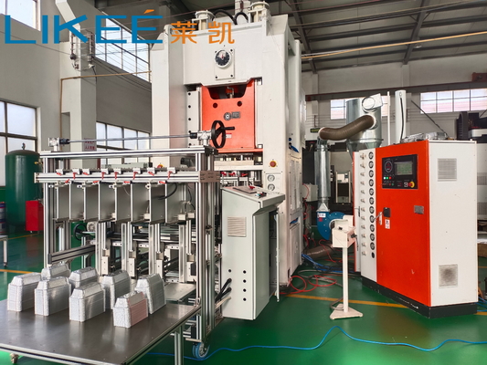 Motor Controlled Pneumatic Type Aluminium Foil Container Machine High Productivity