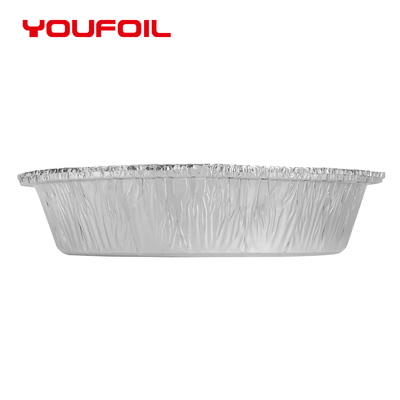 Disposable Silver Color Round Aluminum Foil Container Food Tray