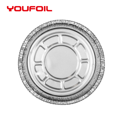 Disposable Silver Color Round Aluminum Foil Container Food Tray