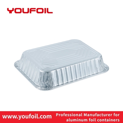 Wrinkle Wall Disposable Aluminum Foil Container For Fast Food