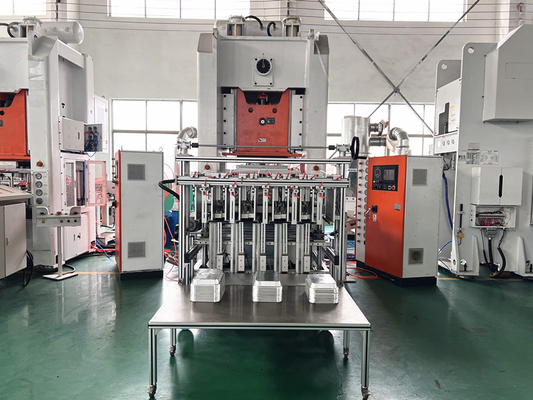 Full Size Aluminium Container Making Machine  PLC Control With 5 Caivities
