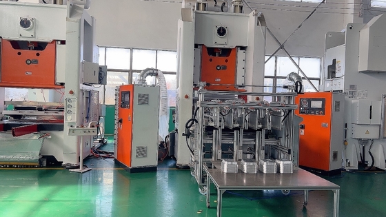 26KW Four Cavity Aluminum Foil Food Container Machine For Disposable Tableware Manufacturing