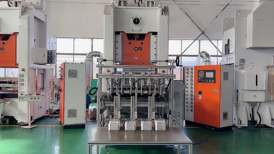 Fully Automatic Aluminium Foil Food Container Production Line Mitsubishi PLC